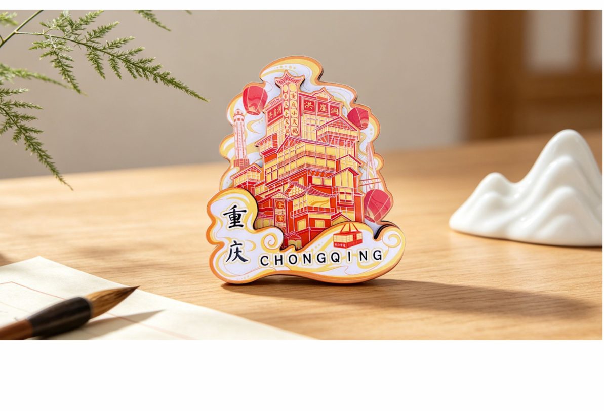Hongyadong themed 3D wooden fridge magnet
